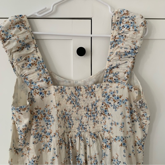Old Navy Plus Cream/Blue Floral Ruffle Cami Dress Size 2X - Picture 8 of 10